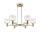 Lustre aluminium verre H : max. 154 cm en or E14