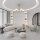 Lustre aluminium verre H : max. 154 cm en or E14