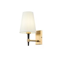 Applique murale tissu m&eacute;tal E14 H : 28 cm en...