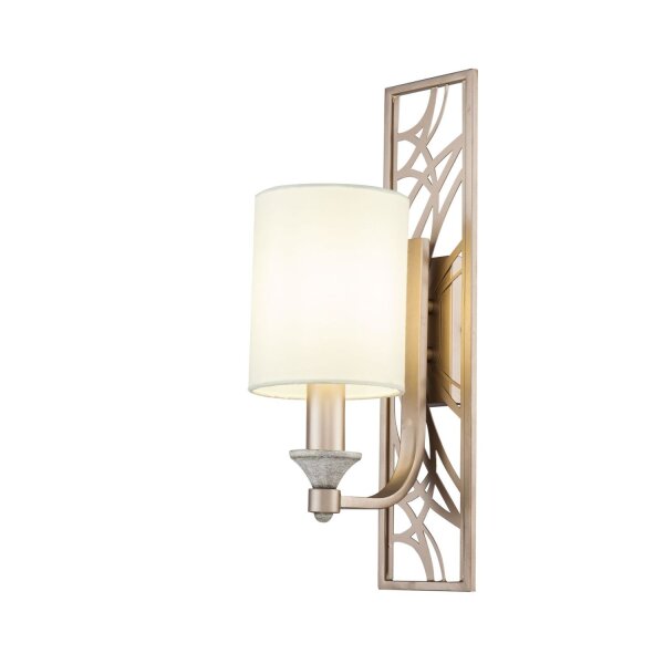Applique Métal Tissu H : 42 cm en or crème blanc E14