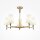 Lustre métal tissu L : 78 cm en laiton blanc E14