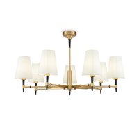 Lustre métal tissu E14 largeur 88 cm Moderne KAMARI
