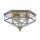Plafonnier métal verre IP43 en bronze E27 3 flammes