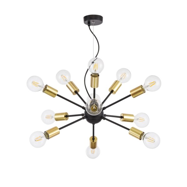 Suspension en métal L : 75 cm H : max. 156,2 cm E27