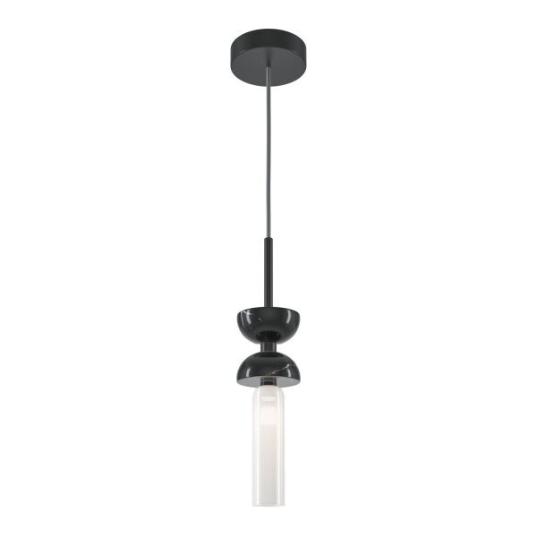 Lampe à suspendre métal verre rond D : 10 cm H : max. 336,5 cm