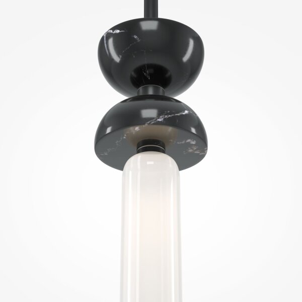 Lampe à suspendre métal verre rond D : 10 cm H : max. 336,5 cm