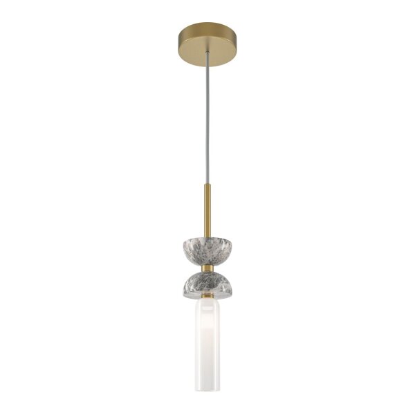 Lampe à suspendre verre métal G9 ronde D : 10 cm Moderne