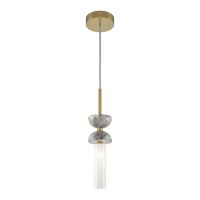 Lampe à suspendre verre métal G9 ronde D :...