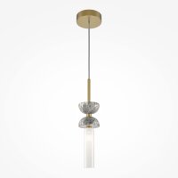 Lampe à suspendre verre métal G9 ronde D :...