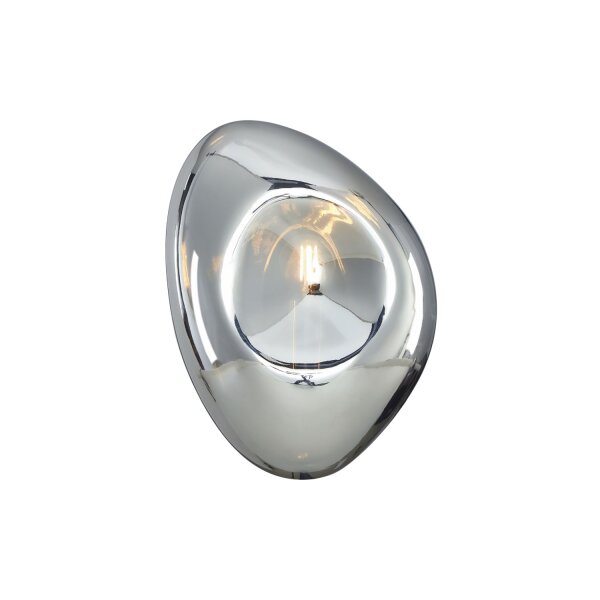 Applique métal verre hauteur 27,5 cm chrome brillant E14