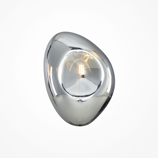 Applique métal verre hauteur 27,5 cm chrome brillant E14
