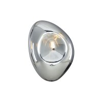 Applique métal verre hauteur 27,5 cm chrome...