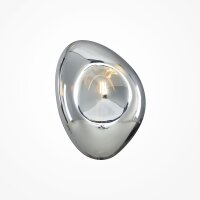 Applique métal verre hauteur 27,5 cm chrome...