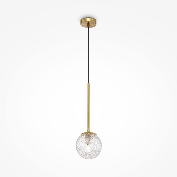 Lampe à suspendre verre métal E27 Ø 15 cm rond H : max. 150 cm