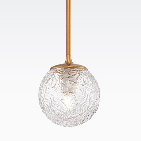Lampe à suspendre verre métal E27 Ø 15 cm rond H : max. 150 cm