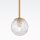 Lampe à suspendre verre métal E27 Ø 15 cm rond H : max. 150 cm
