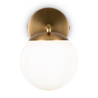 Applique métal verre hauteur 20 cm en laiton blanc...