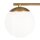 Applique métal verre hauteur 20 cm en laiton blanc E27