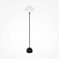 Lampadaire métal verre E14 139 cm de haut noir blanc