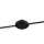 Lampadaire métal verre E14 139 cm de haut noir blanc