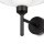 Applique métal verre hauteur 24,4 cm noir blanc E14