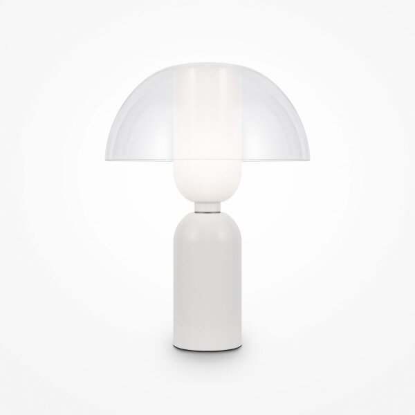 Lampe de table céramique verre Ø 30 cm hauteur 42,5 cm blanc E14