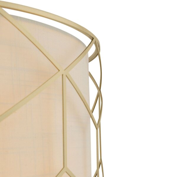 Lampe à suspendre métal tissu Ø 45 cm rond H : max. 76,8 cm