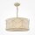 Lampe à suspendre métal tissu Ø 45 cm rond H : max. 76,8 cm