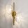 Applique murale métal verre hauteur 45 cm en laiton G9 Moderne