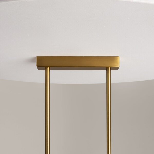 Suspension verre métal G9 H : max. 84,4 cm en laiton