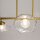 Suspension verre métal G9 H : max. 84,4 cm en laiton