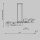Suspension verre métal G9 H : max. 84,4 cm en laiton