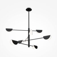 Plafonnier métal 125 cm de large Noir G9 Moderne