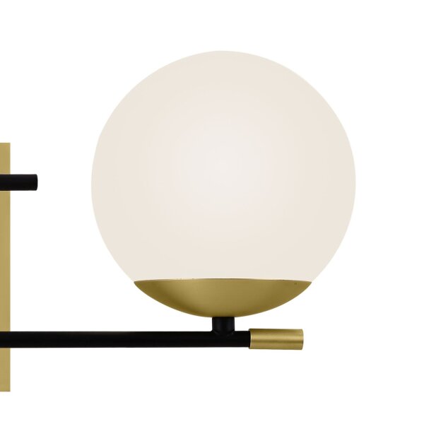 Applique Métal Verre E14 Largeur 44 cm 2 flammes Moderne