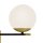 Applique métal verre 44 cm de large en or blanc noir