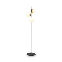 Lampadaire métal verre hauteur 150 cm en or blanc...