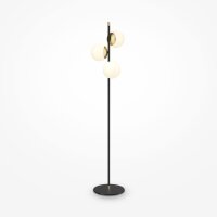 Lampadaire métal verre hauteur 150 cm en or blanc...