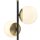 Lampadaire métal verre hauteur 150 cm en or blanc noir