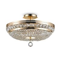 Plafonnier en métal rond Ø 43,5 cm en or...