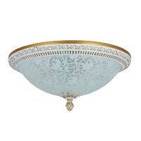 Plafonnier métal verre E27 rond D : 35 cm 3 flammes