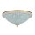 Plafonnier métal verre E27 rond D : 35 cm 3 flammes