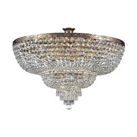 Plafonnier en métal rond D : 80 cm en or antique E27