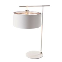 Lampe de table confortable blanc argent chambre à...