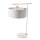 Lampe de table confortable blanc argent chambre &agrave; coucher anti-&eacute;blouissante