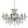 Lustre cristal Ø 88 cm grand laiton antique 12x E14
