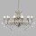 Lustre cristal Ø 88 cm grand laiton antique 12x E14