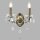 Applique murale avec interrupteur 2 flammes E14 en laiton vieilli
