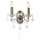 Applique avec interrupteur 2 flammes E14 argent mat