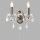 Applique avec interrupteur 2 flammes E14 argent mat