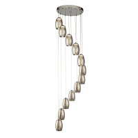 LED Lampe &agrave; suspendre Chrome Gris Fum&eacute; 3000...